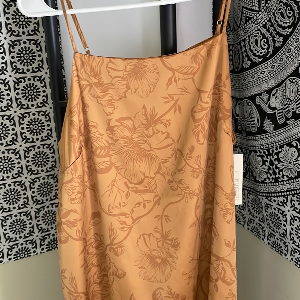 orange midi silk dress from target